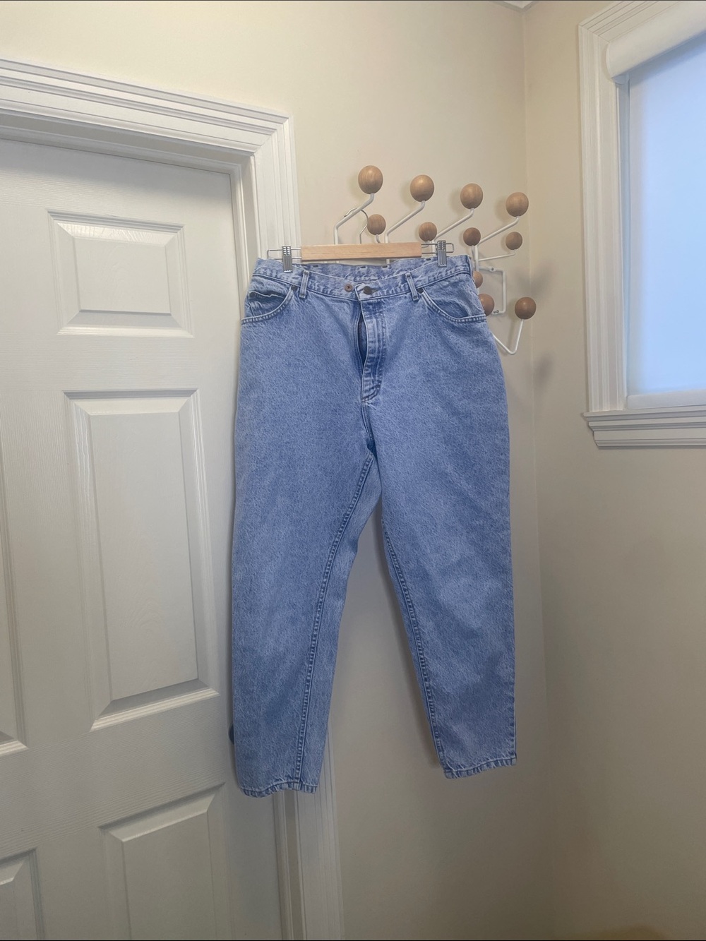 LEE - Vintage 80s Tapered Denim Jeans - Light Wash Blue - 18W